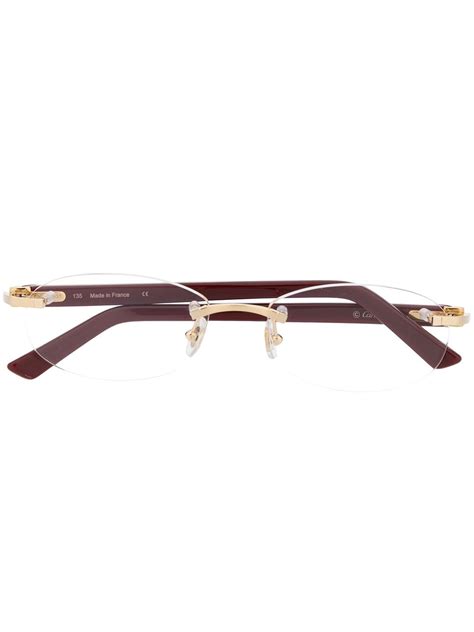 cartier glasses oval|cartier rimless glasses.